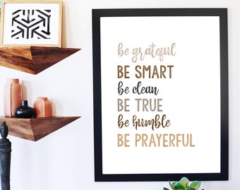 PRINTABLE - Be Attitudes - Nursery Print - Latter Day Saints - The Church of Jesus Christ - Mormon - LDS