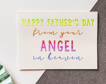 Father's Day - Dad Card - Angel in Heaven - Baby Loss - Miscarriage - Stillbirth - Sympathy Card