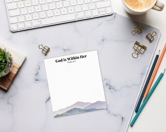 God is Within Her - Christian Scripture Notepad