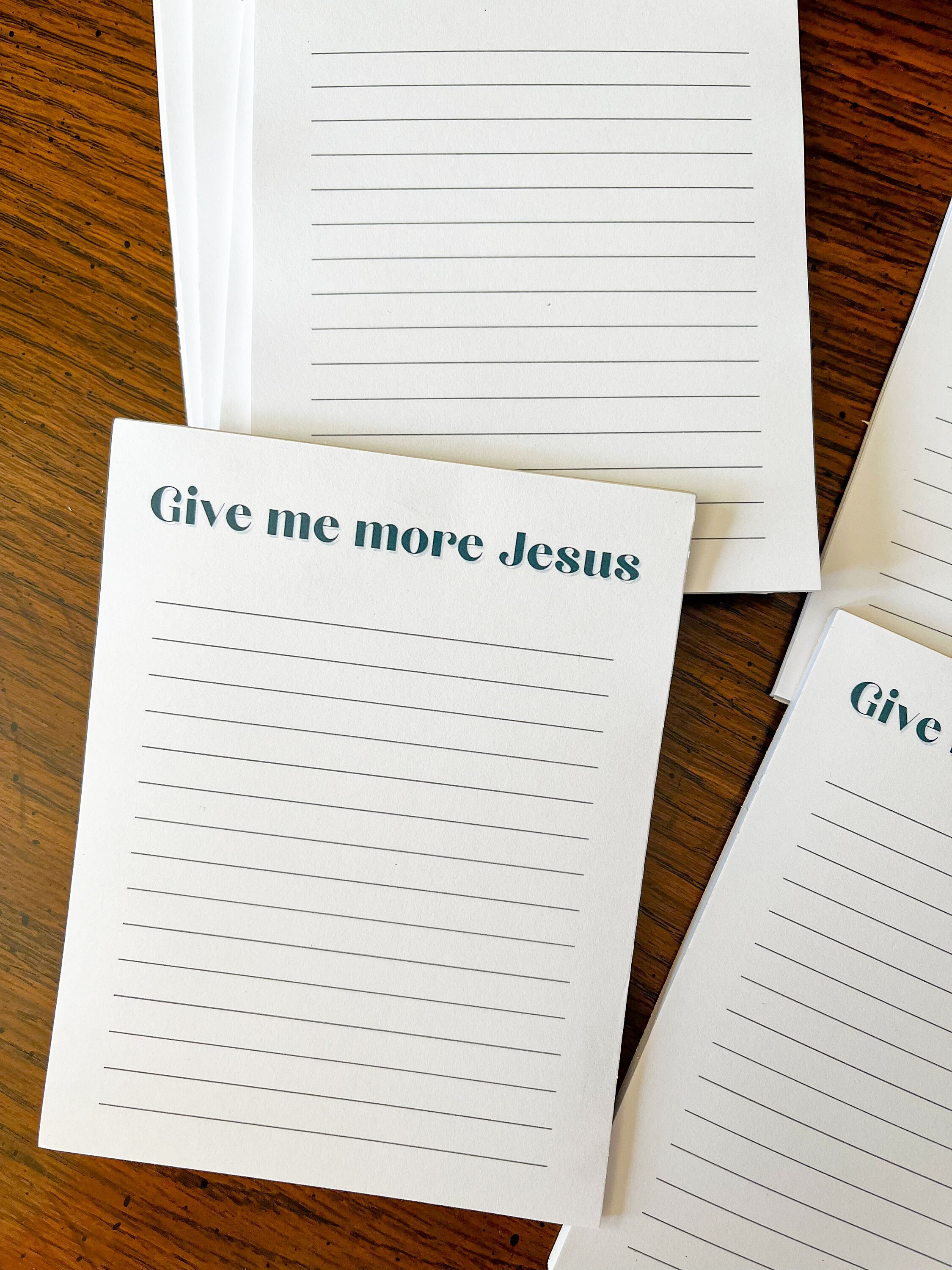 Give Me More Jesus Notepad Lined Paper Gift for Her Christian Quote ...