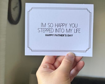 Stepping In - Father's + Day - Dad Card - Step Dad Card - Bonus Dad - Card for Him - Card for Dad