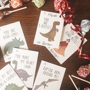 Printable Valentines Cards for Kids - Dinosaur Valentines - Elementary School - Funny Valentines