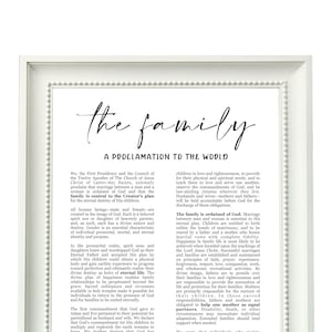 PRINTABLE - The Family - Proclamation to the World - Latter Day Saints - The Church of Jesus Christ - LDS