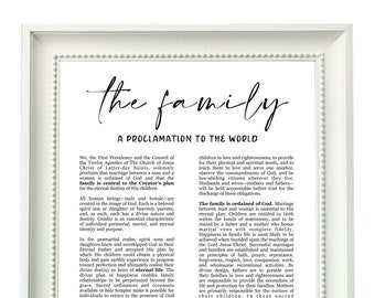 Druckbare - Die Familie - Proklamation an die Welt - Heilige der Letzten Tage - Die Kirche Jesu Christi - LDS