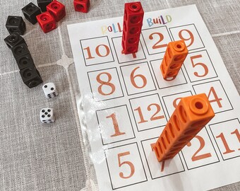 Roll and Build Math Worksheet