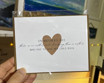 Mother's Day Card for Loss Moms - Sentimental Mom Card - Baby Loss Remembrance - Stillbirth - Sympathy Card - Miscarriage Card for Mom