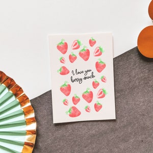I Love You Berry Much - Sentimentale Karte - Totgeburt - Fehlgeburt - Ermutigungskarte - Eincheckkarte - Freundschaftskarte - Karte für Freunde