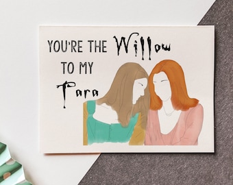 DRUCKBARE - Buffy Vampire Slayer - Willow und Tara - Valentinstag - Sunnydale - Jubiläumskarte