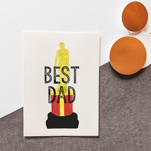Mejor Papá - Premio Dundie - The Office - Día del Padre - Tarjeta de felicitación