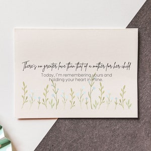 Tarjeta del Día de la Madre para Mamás que han perdido a un bebé - Tarjeta para una mamá conmovedora - Conmemoración de la pérdida de un bebé - Tarjetas para mamás que han perdido a un hijo