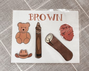 PRINTABLE - Toddler Busy Book Pages - Matching Colors - Color Learning - At Home Learning - Homeschool - Preschool