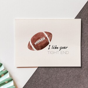J’aime votre fin serrée - Carte de Saint-Valentin - Amour - Sports - Carte de football - Carte de football drôle - Punny Sports Jokes