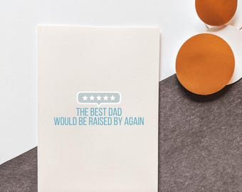 5 Stars Best Dad - Father's Day - card for Dad, dad birthday, i love you dad, fathers day card, step dad