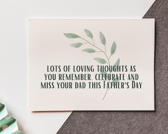 Father's Day - Dad Card - Sympathy Card - For Those Who Have Lost Their Dad - Father's Day Without Dad