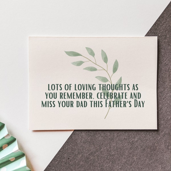 Father's Day - Dad Card - Sympathy Card - For Those Who Have Lost Their Dad - Father's Day Without Dad