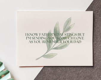 Father's Day - Dad Card - Sympathy Card - For Those Who Have Lost Their Dad - Father's Day Without Dad
