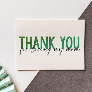 Merci d'avoir aimé ma mère - Fête des pères - Carte pour papa - Carte pour beau-père - Bonus pour papa