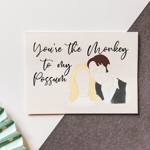 The Office - You&#39;re the Monkey to my Possum - Dwight and Angela - Valentine&#39;s Card - TV Show - Dunder Mifflin