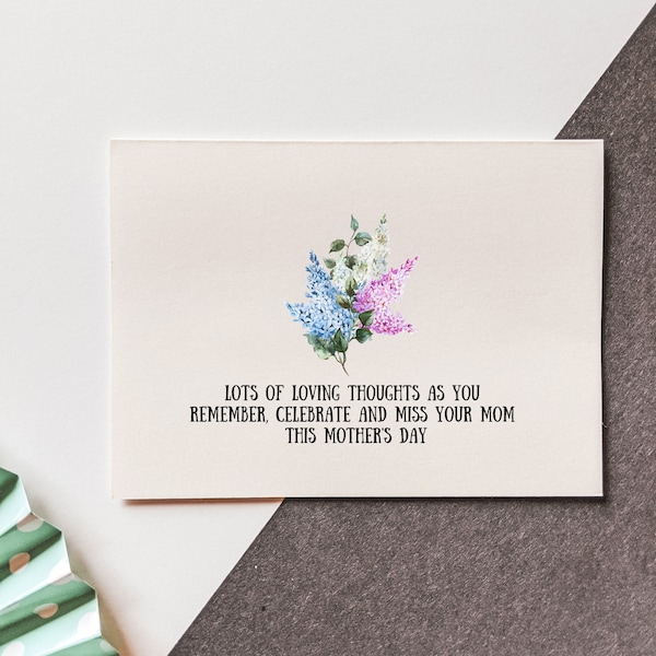 Mother's Day Card for those who've lost their Mom - Sentimental Mom Card - Baby Loss Remembrance - Mother's Day without Mom card