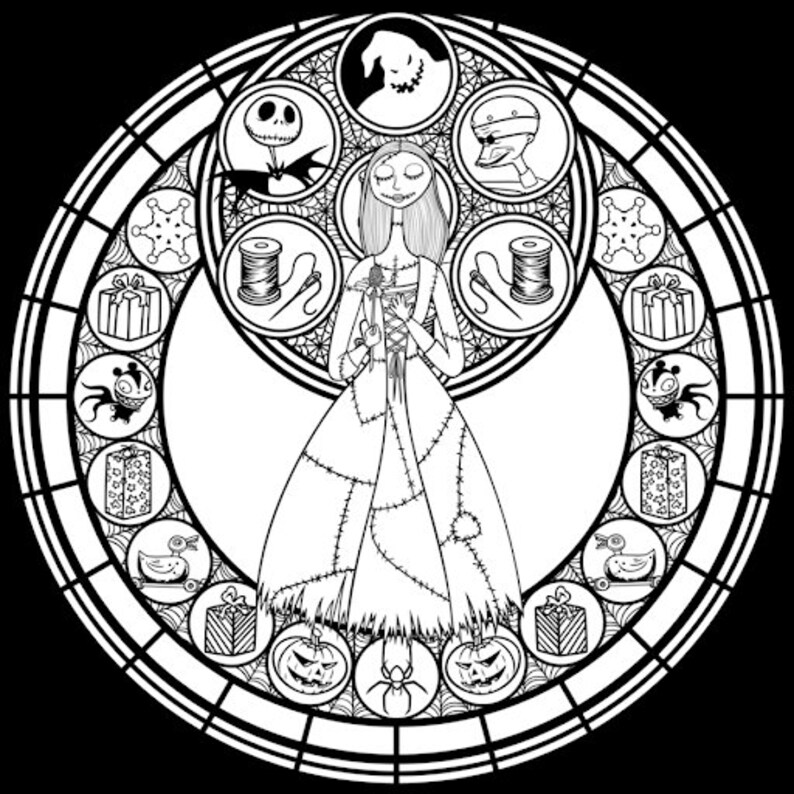 Download Nightmare Before Christmas SVG Mandala | Etsy