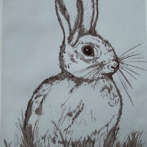 Torchon imprimé lapin, torchon de cuisine, serviette en coton, décor d&#39;art de lapin pour les cuisines, pépinière