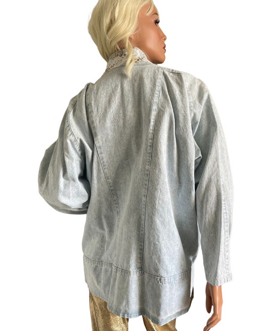1980's Western Jacket, Glam Rock Pure Cotton Stud… - image 7