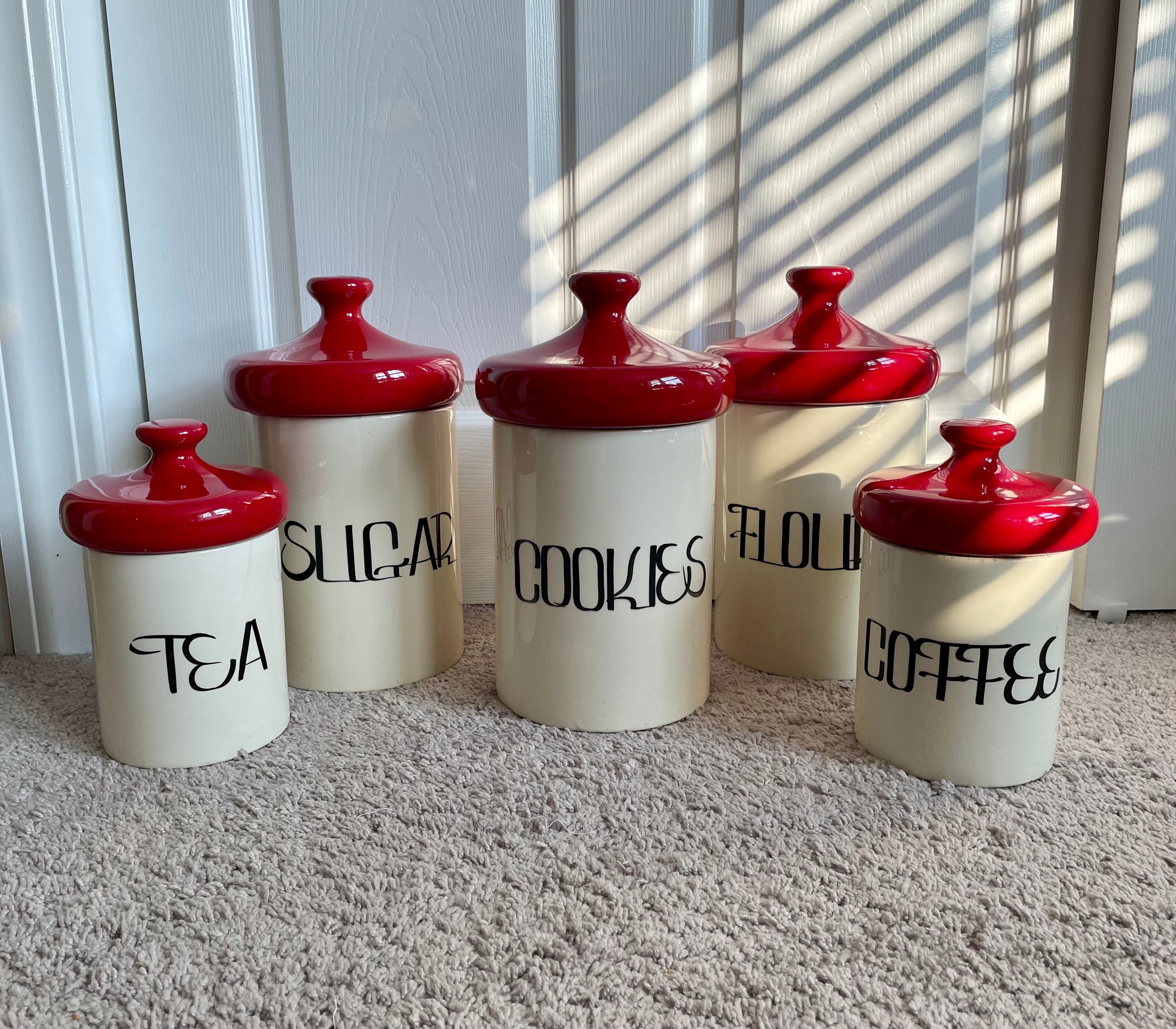 MidCentury Modern Ceramic Kitchen Canister Set By Holiday Etsy