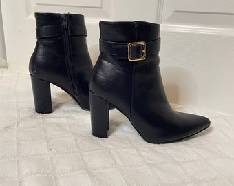 dark navy ankle boots