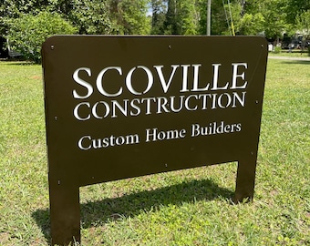 Luxury Custom Business Stake for Job Sites and Advertisements; Use Your Logo (With Backdrop)