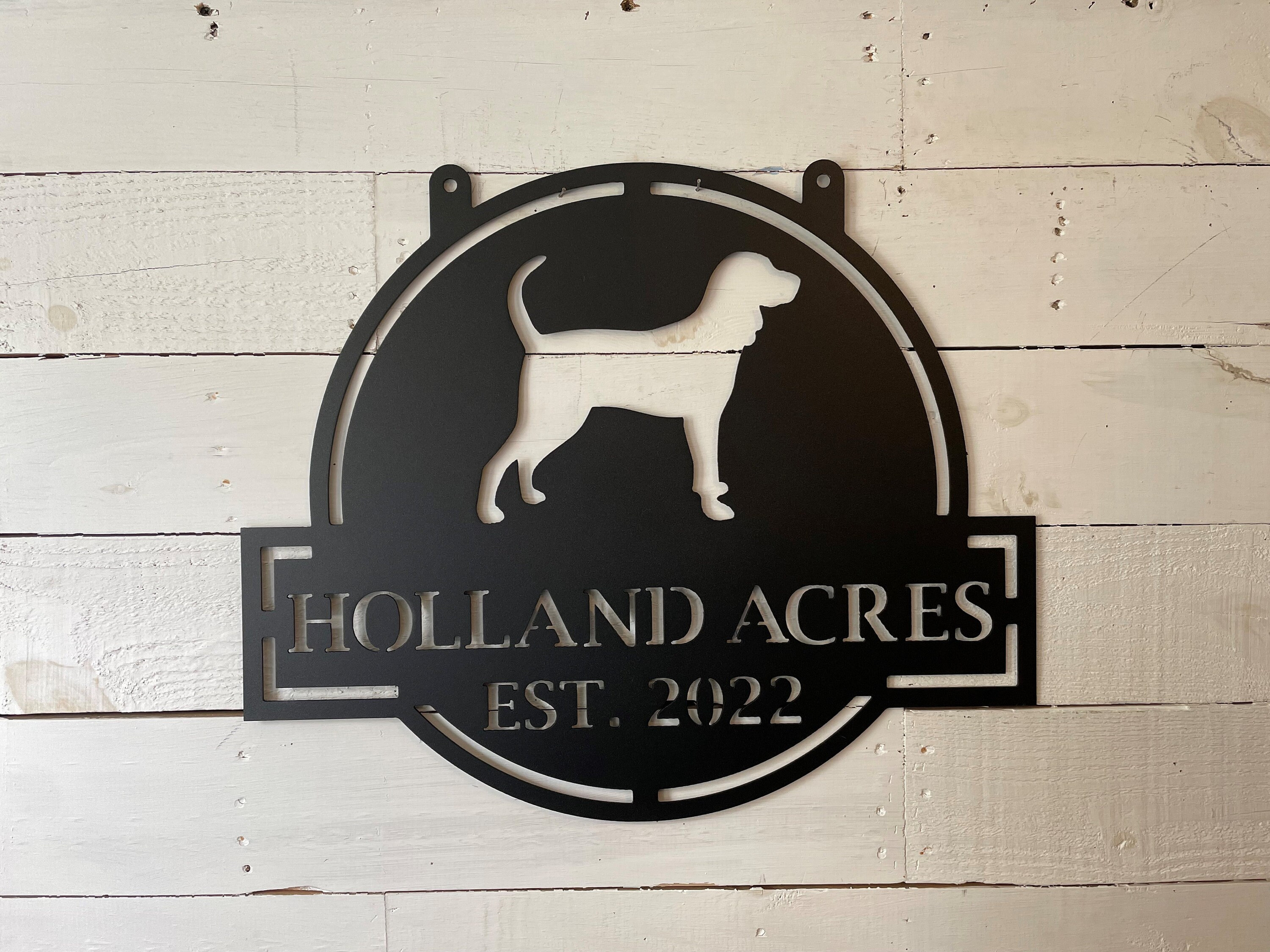 Custom Walker Coonhound Metal Sign; Treeing Walker Hound Personalized Sign; Gifts for Hunters; Hunting Dog Steel Signs; Hunting Farm Signs