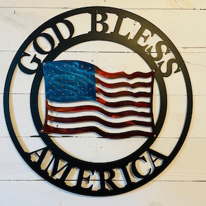 God Bless America Metal Sign