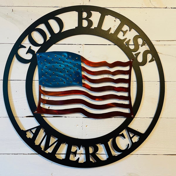 God Bless America Sign - Etsy