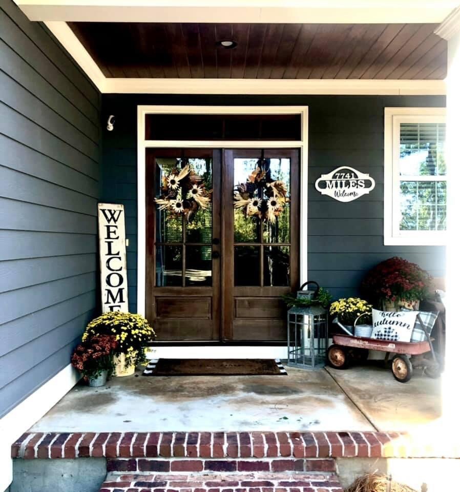Custom Metal Address Sign - Personalized House Numbers, Porch Decor - Etsy