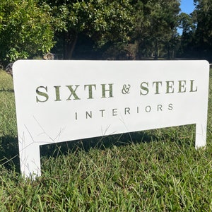 Custom Business Logo Yard Stake - Business Signs for Festivals - Metal Stakes for Advertising; Personalized Marketing Sign; Outdoor Metal