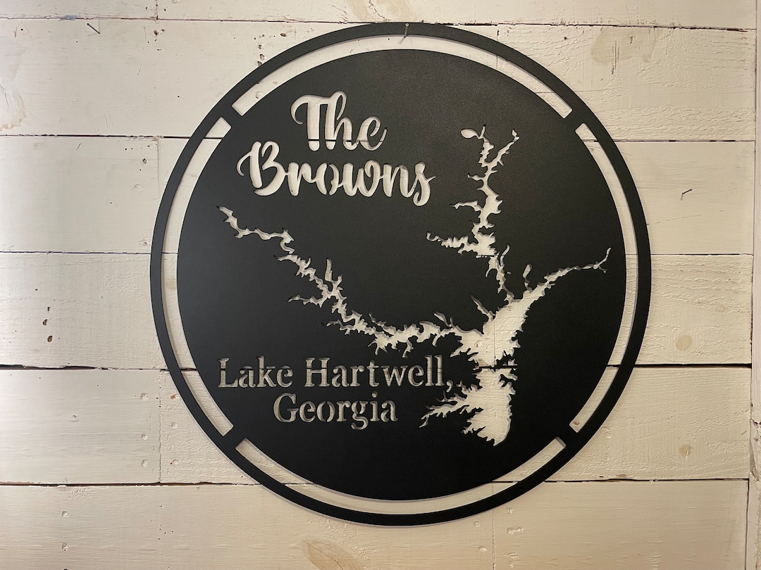Custom Lake Hartwell Sign Lake Hartwell Decor Lake Decor Metal