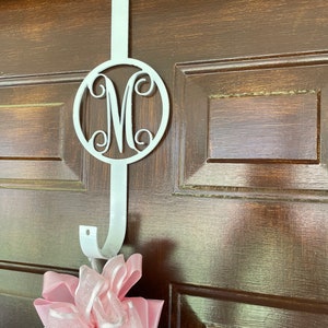 Monogram Over The Door Wreath Hanger; Door Hanger; Metal Wreath Hanger; Custom Over the Door Hanger; Initial Wreath Hanger