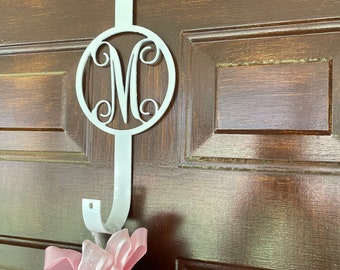 Monogram Over The Door Wreath Hanger; Door Hanger; Metal Wreath Hanger; Custom Over the Door Hanger; Initial Wreath Hanger