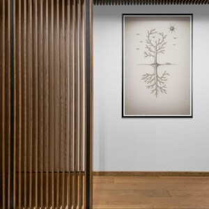 Tree art, line drawing, downloadable artwork, original art, introspective art, mystical tree, tree of life, instant download, downloadable image 8