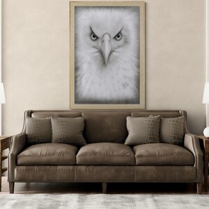 Adler Zeichnung, Adler Poster, Linien Zeichnung, Sofort Download Poster, Adler Liebhaber, Vogel Liebhaber, Greifvögel, Schlafzimmer Poster, Download Art Bild 2