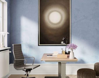 Full moon art, moon art, moon drawing, full moon poster, original art, downloadable art, digital image, astronomy poster, moonscape