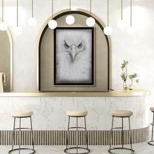 Adler Zeichnung, Adler Poster, Linien Zeichnung, Sofort Download Poster, Adler Liebhaber, Vogel Liebhaber, Greifvögel, Schlafzimmer Poster, Download Art Bild 5