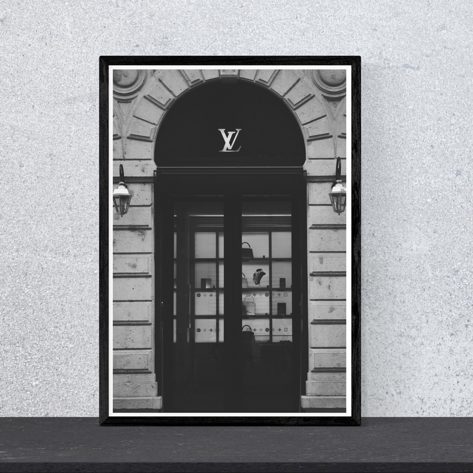 Bedroom Decor, Louis Vuitton Wall Art, Fashion House, Prints, Gift for