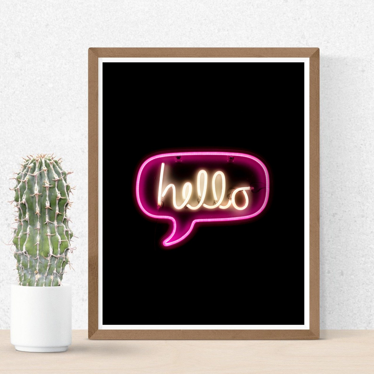 Hello Printable Art Hello Sign Quote Prints Home Wall Art Etsy