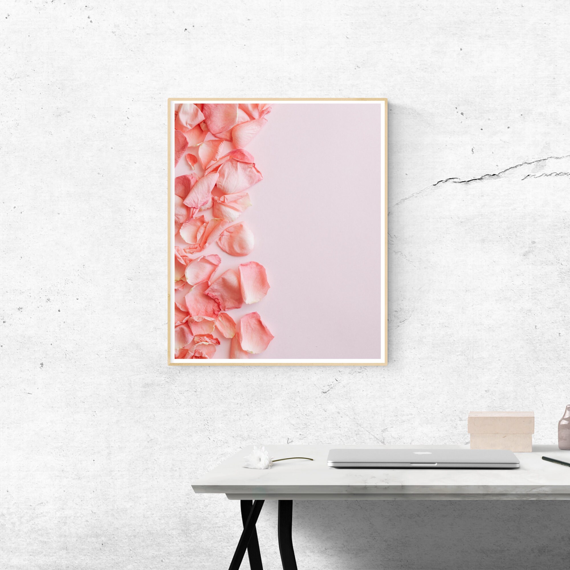 Pink Rose Wall Art Roses Print Roses Flower Print Pale Pink | Etsy
