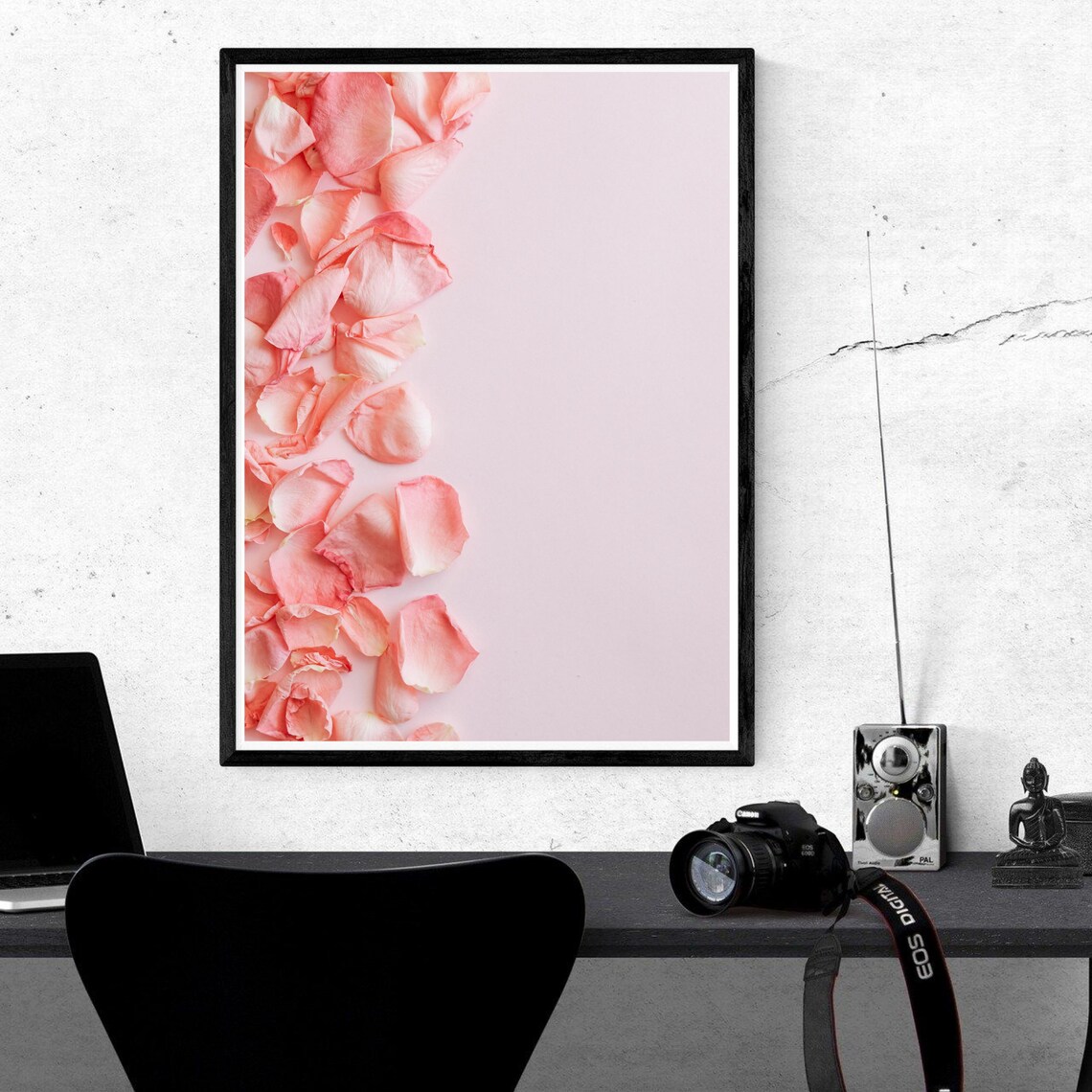 Pink Rose Wall Art Roses Print Roses Flower Print Pale Pink Etsy