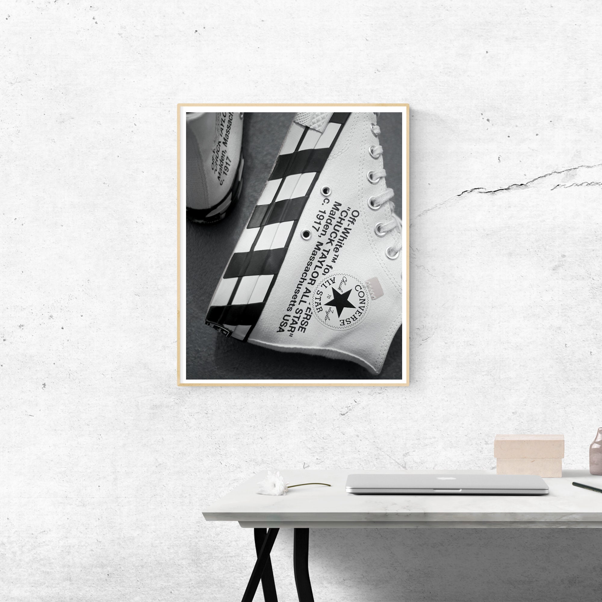 Sneakers Casual Shoes Printable Wall Art Fashion Black - Etsy