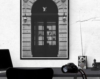  white Louis Vuitton bag shoes art print Glam Wall Art – Unique  Designer Home Decor Poster for Office Living Room Bedroom Chic Gift for  Women Woman Wife Her Couture Fashion Fans