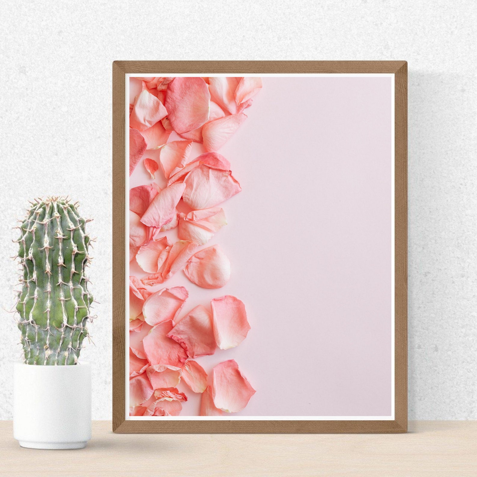 Pink Rose Wall Art Roses Print Roses Flower Print Pale Pink Etsy