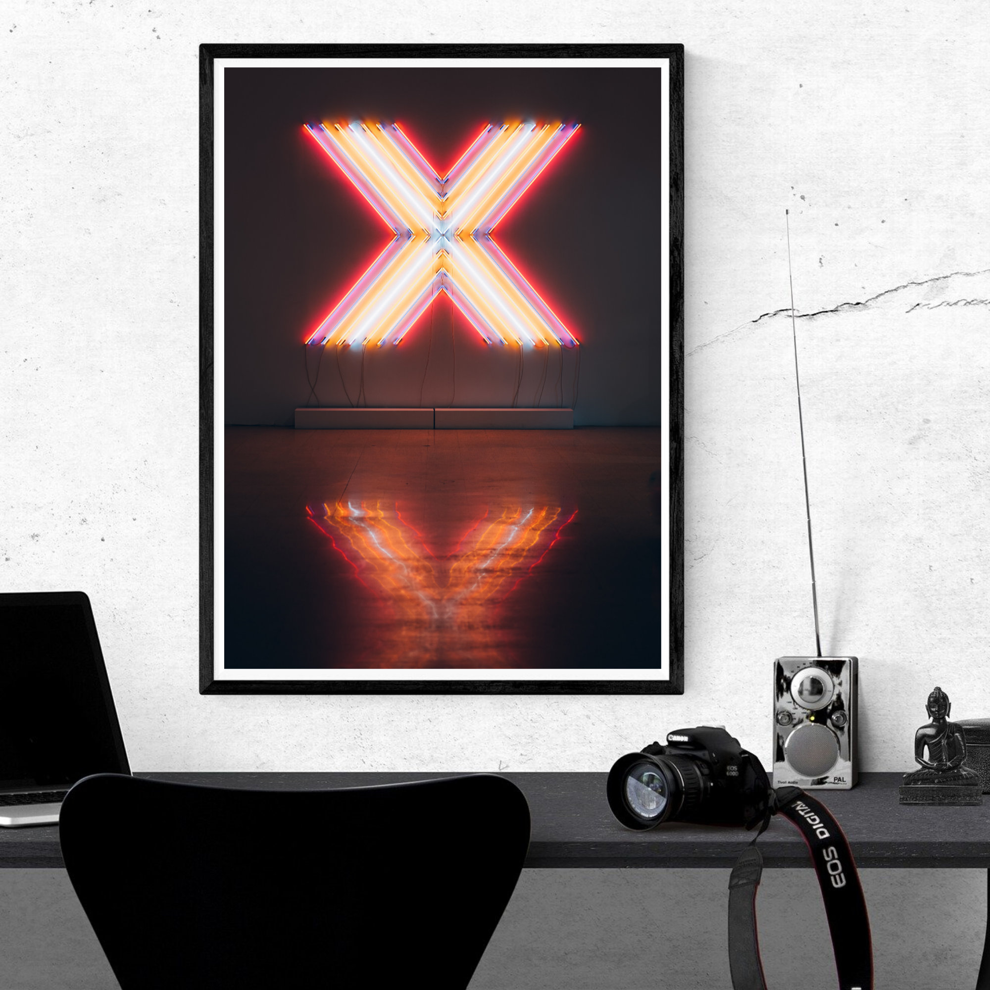 Neon Wall Art Digital Download Instant Art Print Bright Etsy