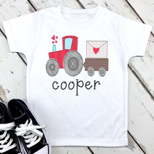 Tractor Shirt | Valentine Shirt  | Construction Shirt | Boy Valentine | Toddler Valentines Shirt